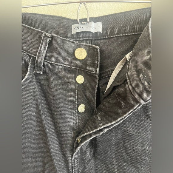 ZARA Dark Grey Straight Leg Jeans - Picture 5 of 6